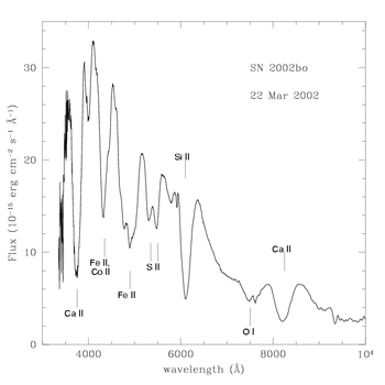 Spectrum of Supernova 2002bo